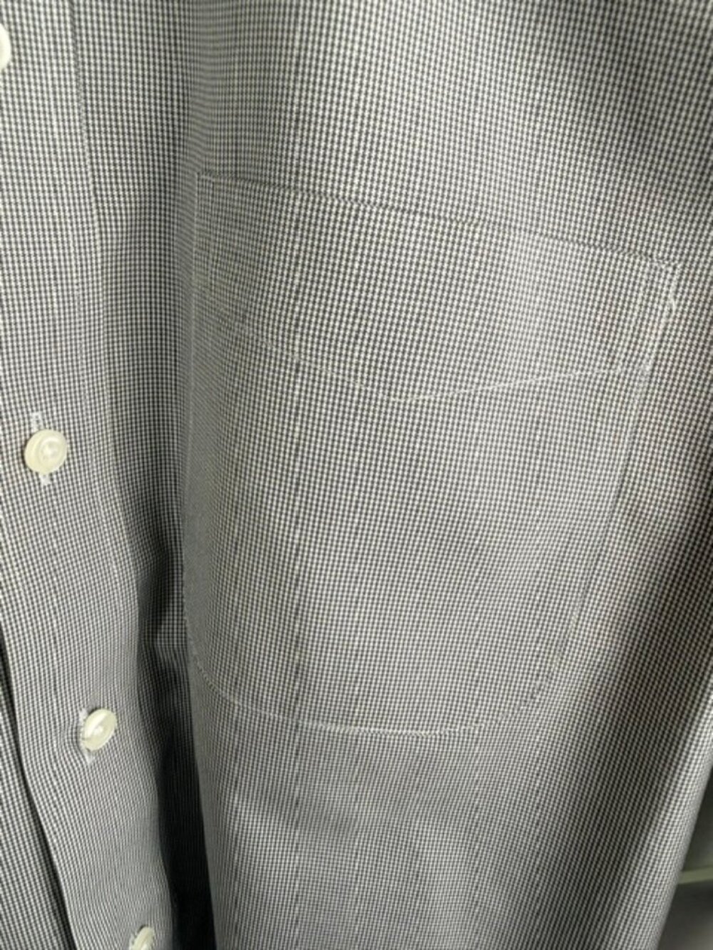 2 Roundtree & Yorke Pinpoint Cotton Micro-Check Dress Shirts - Size 15.5/33 - Picture 10 of 13
